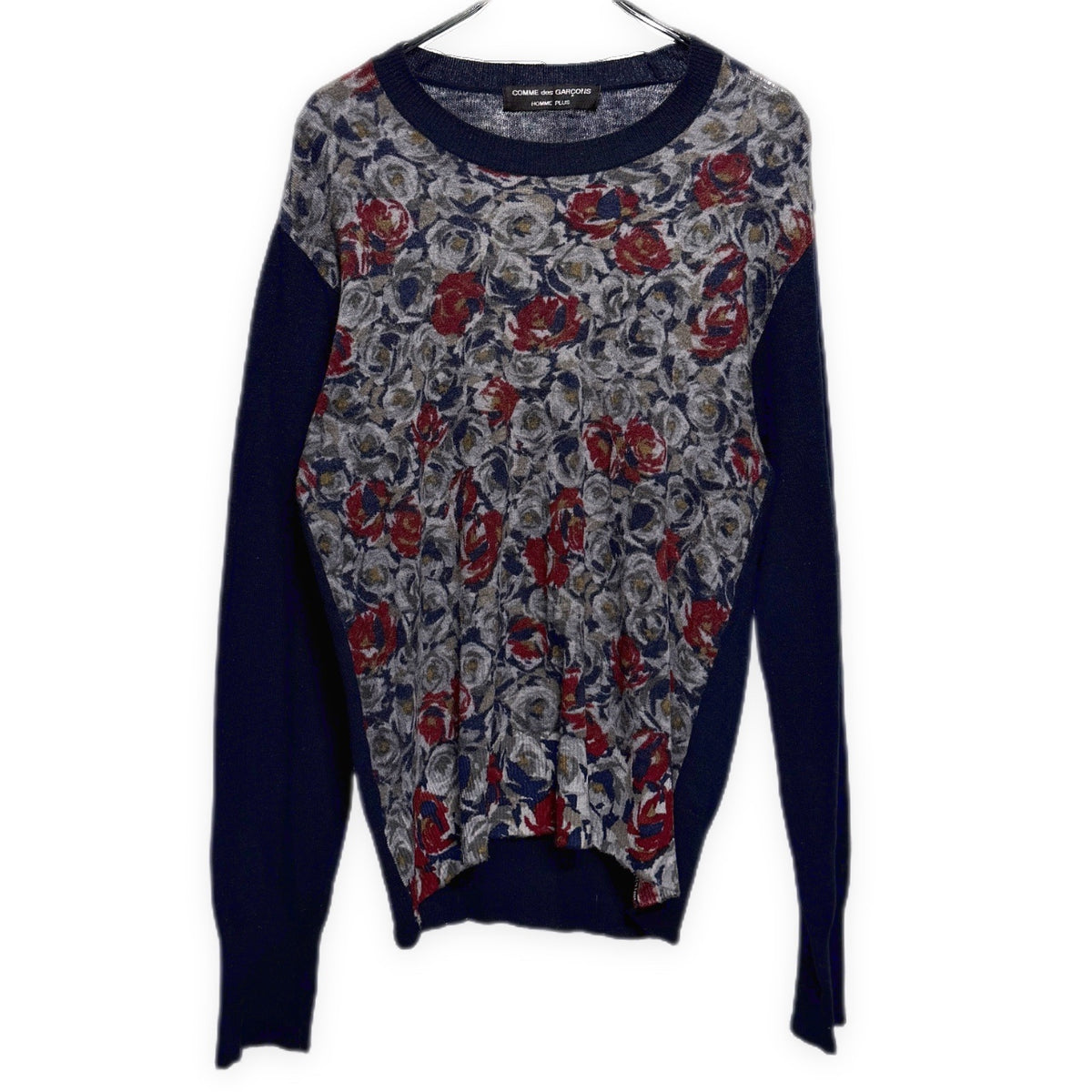 COMME des GARCONS HOMME PLUS 88AW フラワープリントクルーネックニットセーター トップス Archive 80s 花柄 コムデギャルソンオムプリュス メンズ