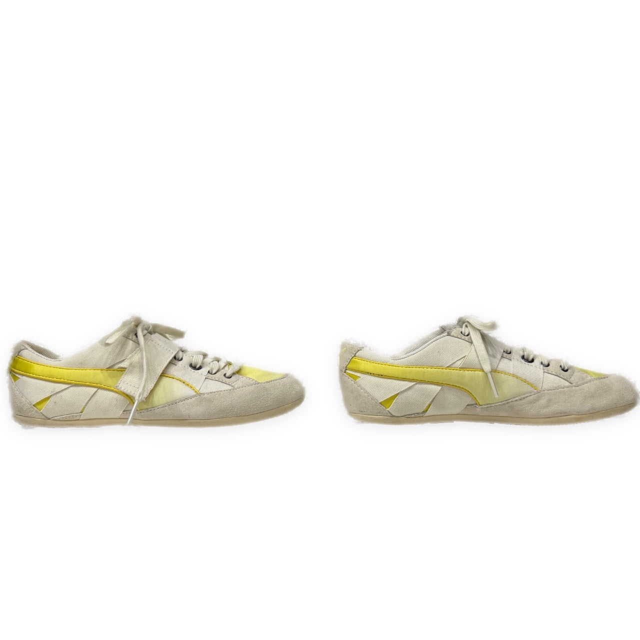 Alexander McQueen × PUMA 10SS CUTMAN SATIN LOW WN’S スエードレザー切り替えローカットスニーカー シューズ 22.5cm アレキサンダーマックイーン プーマ レディース