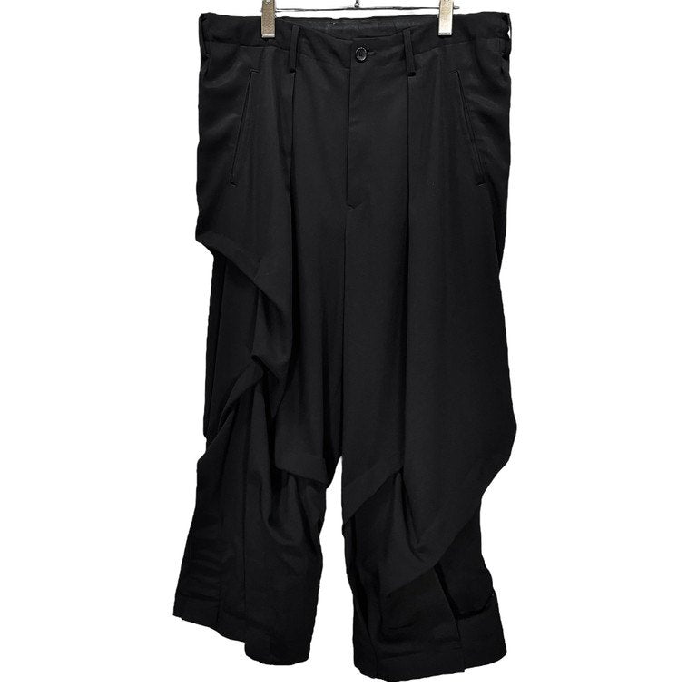 Yohji Yamamoto Pour Homme 23SS SUMMER TUXEDO U-RANDOM TUCK PANTS サマータキシードクロスランダムタックパンツ スラックス トラウザーズ ボトムス HZ-P44-102 ヨウジヤマモトプールオム メンズ