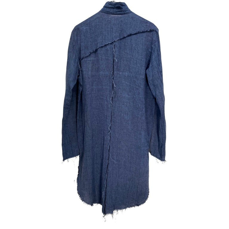 MARC POINT リネンカットオフラウンドロングシャツ ブラウス トップス マークポイント メンズ