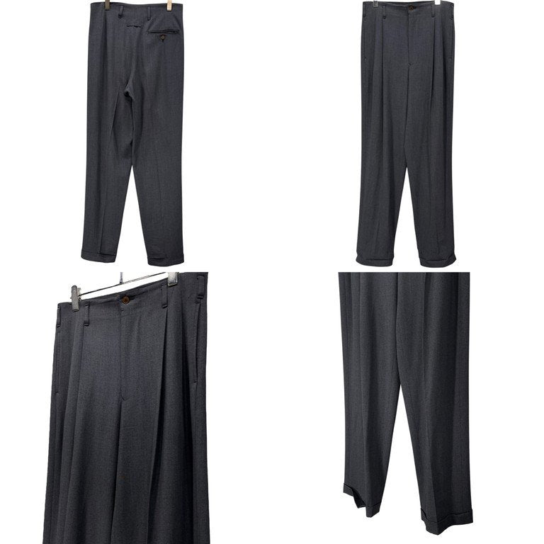 Jean Paul GAULTIER HOMME 漢字ライニングセットアップスーツ ピークドラペルダブルブレストテーラードジャケット パンツ スラックス トラウザーズ ブルゾン アウター Archive 90s JPG ジャンポールゴルチエ メンズ