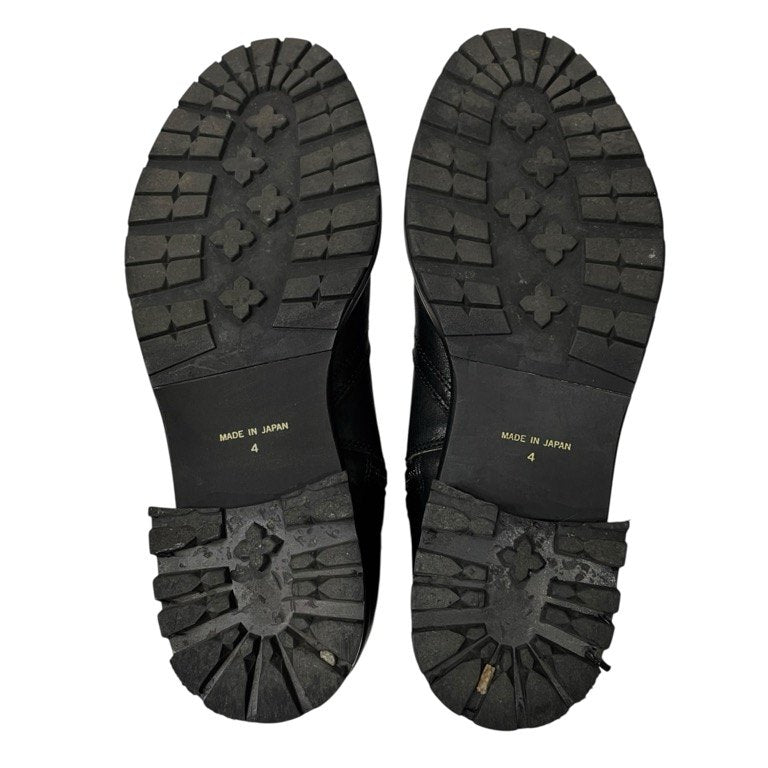 Yohji Yamamoto +NOIR レザーダブルベルトサイドジップショートブーツ シューズ 靴 クツ ヨウジヤマモト プリュスノアール レディース