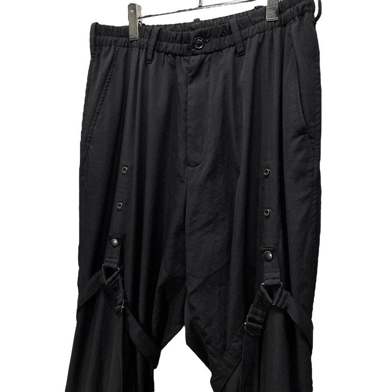 Yohji Yamamoto Pour Homme 16AW ウールギャバジン裾リブバンデージパンツ LOOK15 HR-P43-100 パラシュート ベルト ボトムス Archive ヨウジヤマモトプールオム メンズ