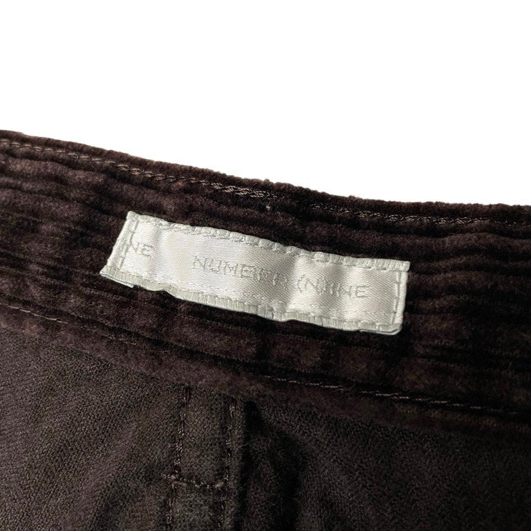 NUMBER NINE 02AW ワイドコーデュロイダブルニーパンツ 太畝 ボトムス Archive ジョージ期 NOWHERE MAN ナンバーナイン メンズ
