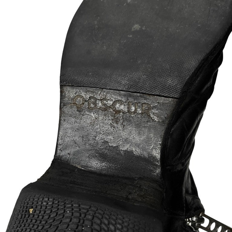 Obscur 16AW ホースレザーサイドジップロングヒールブーツ 希少 シューズ 靴 size 41 スカーステッチ 6228004 AW16-26 41 定価159,840円 オブスキュー メンズ