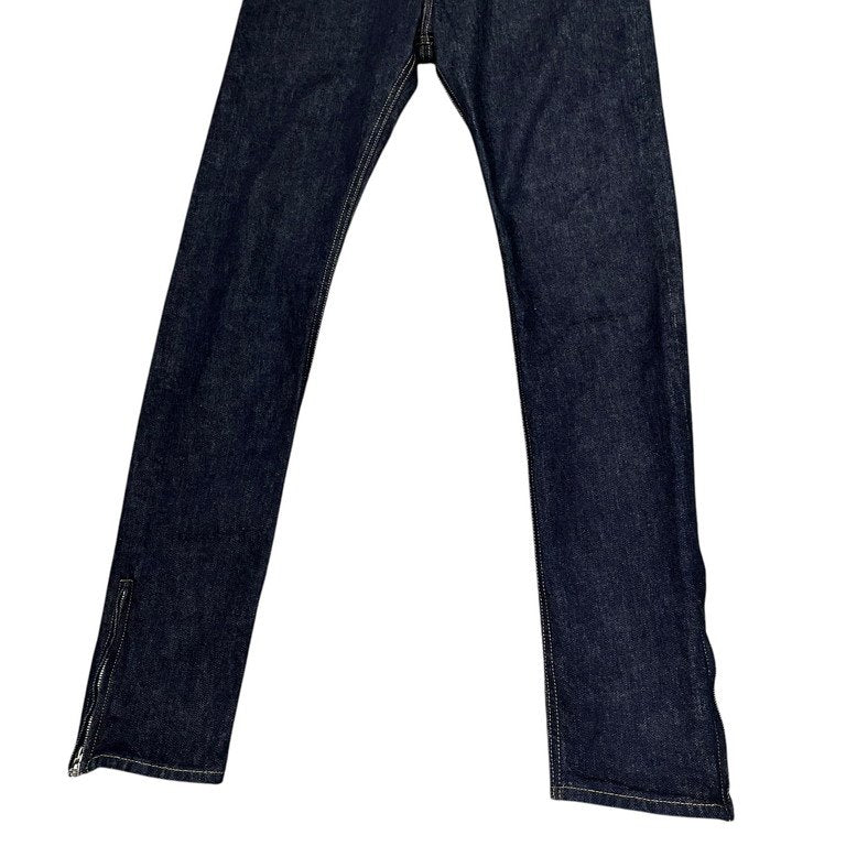 ISAMU KATAYAMA BACKLASH THE DENIM インディゴデニム裾ジップスリムパンツ ジーンズ スキニー D702-W イサムカタヤマ バックラッシュ メンズ