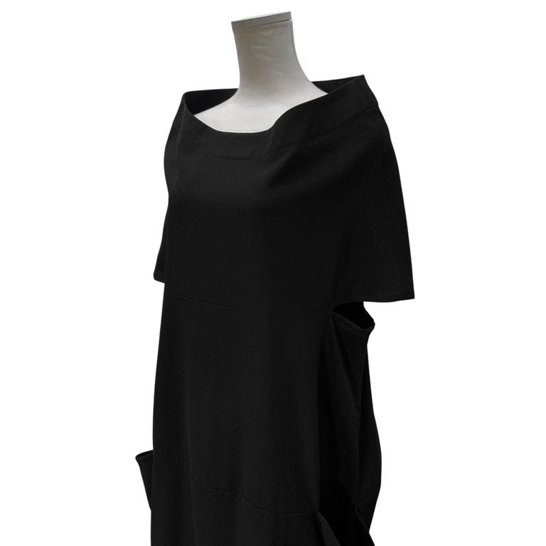 LIMI feu ウールギャバジンノースリーブ立体ネックワンピース 変形 トップス アウター ブラウス Yohji Yamamoto Femme リミフゥ ヨウジヤマモト レディース