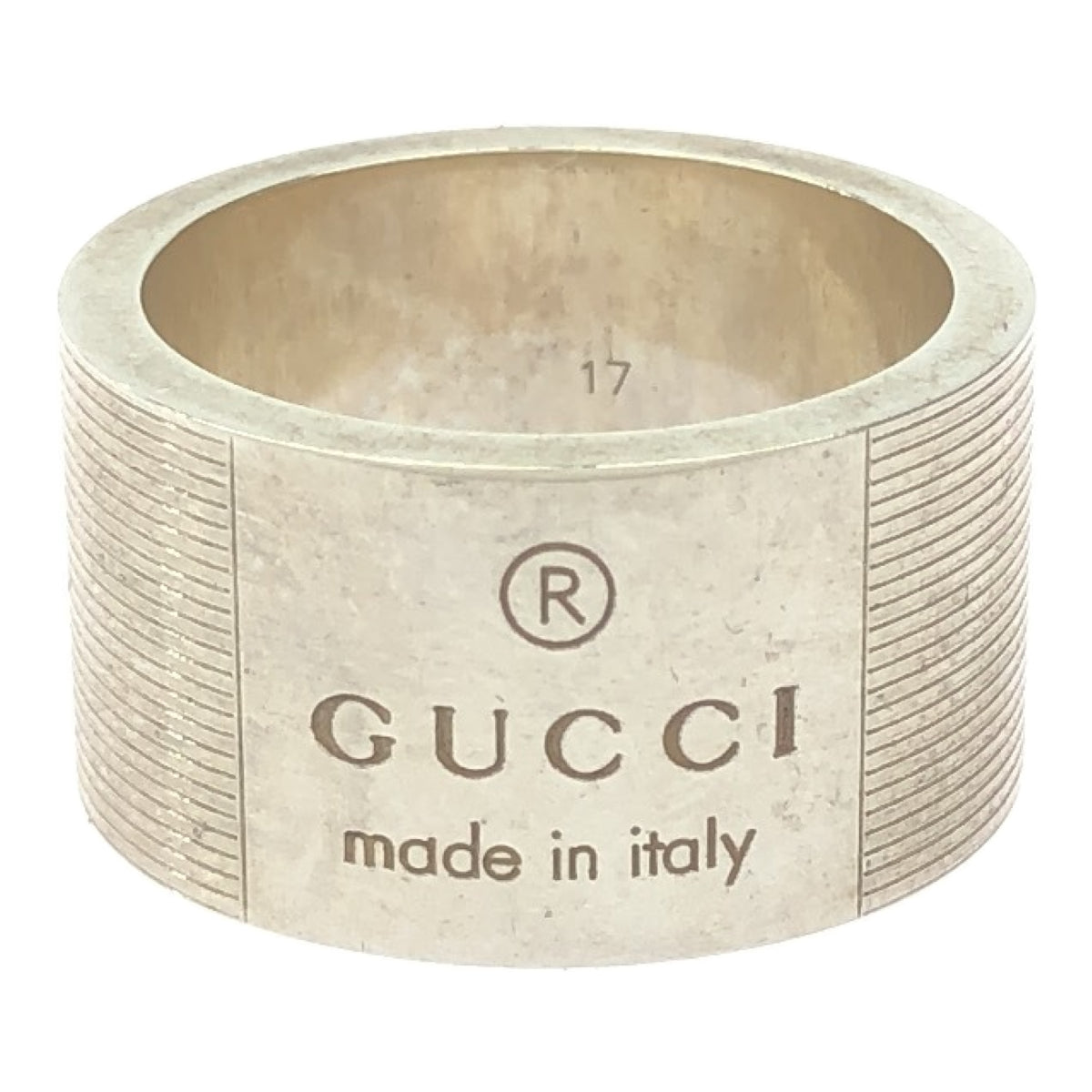 GUCCI GUCCI ロゴシルバーリング 17
