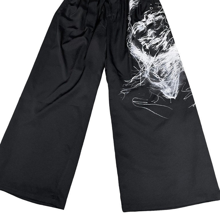 TAAKK 23AW DRAWING PRINT TROUSERS ドローイングプリントドローストリングイージーワイドパンツ 定価41,800円 TA23AW-PT034
