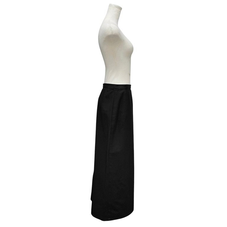 Yohji Yamamoto Femme 03SS コットンギャバジンテーピングステッチアシンメトリーロングスカート Archive テープ 刺繍 パンツ ボトムス ヨウジヤマモトファム レディース