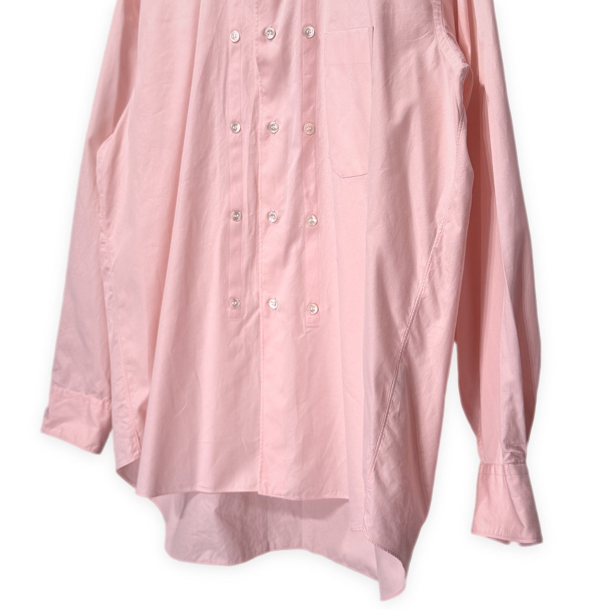 COMME des GARCONS HOMME PLUS 91SS コットンブロードマルチボタンデザインオーバーサイズボックスシルエットシャツ ブラウス トップス Archive 90s コムデギャルソンオムプリュス メンズ