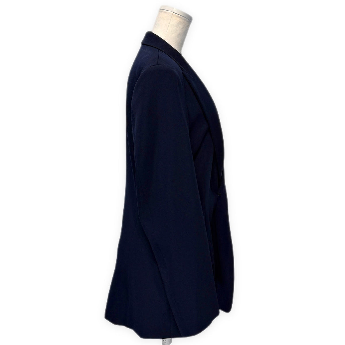 Y's 97AW ウールネイビーピークドラペル1Bテーラードジャケット アウター Archive 90s Yohji Yamamoto ヨウジヤマモト ワイズ レディース