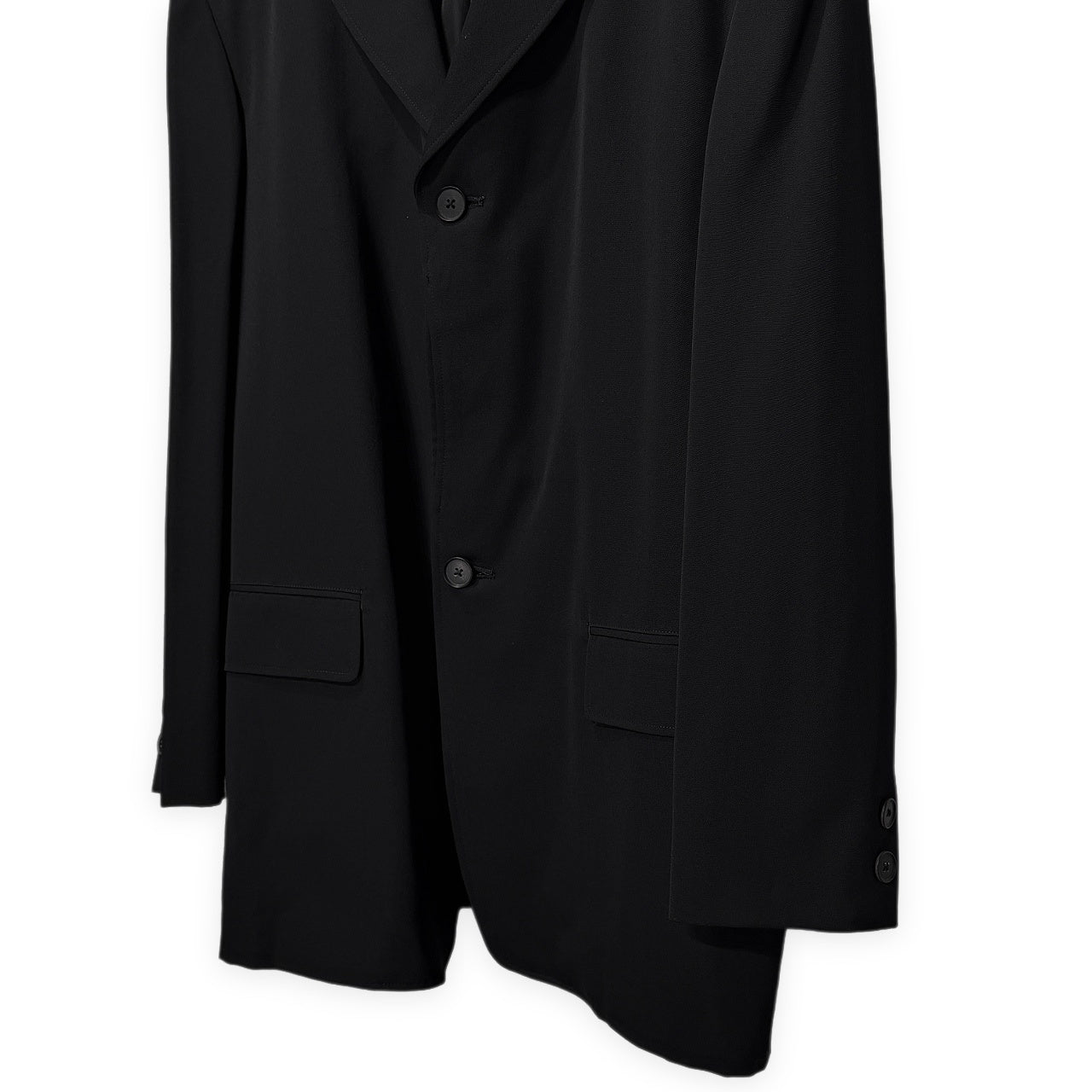 Y's for men ウールギャバジン変形比翼ボタン3Bテーラードジャケット ブルゾン コート アウター Archive 90s Yohji Yamamoto Pour Homme ヨウジヤマモトプールオム ワイズフォーメン メンズ