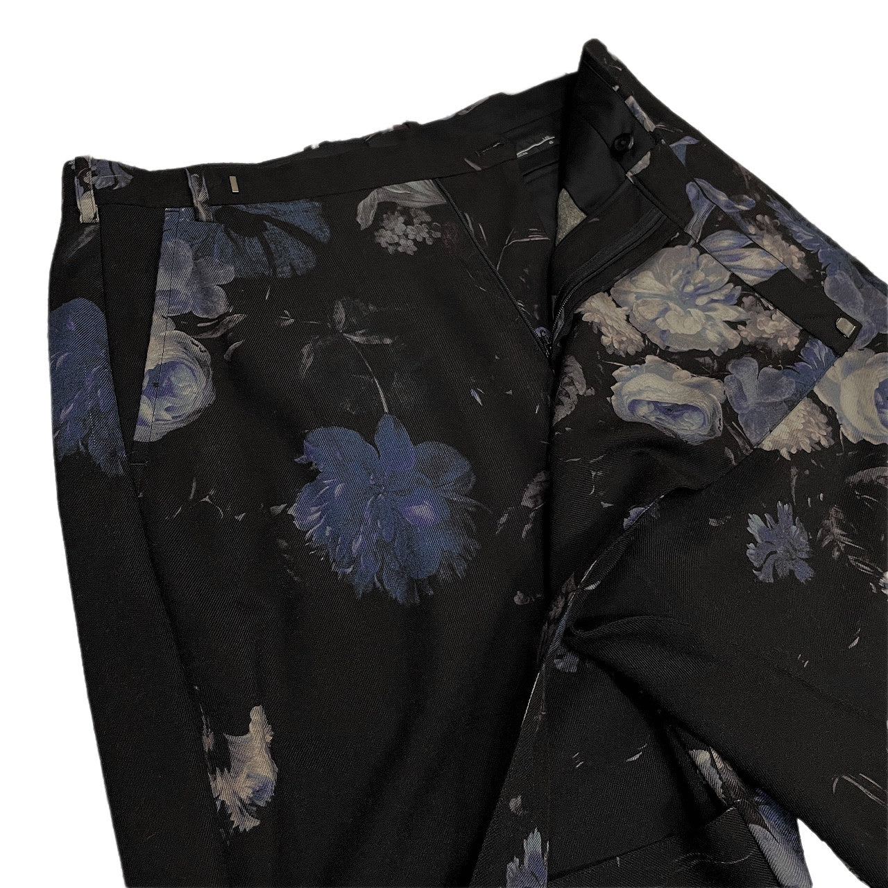 LAD MUSICIAN 18SS BONDAGE CROPPED WIDE PANTS フラワープリントボンテージクロップドワイドパンツ 花 総柄 ラップ ボトムス ラッドミュージシャン メンズ
