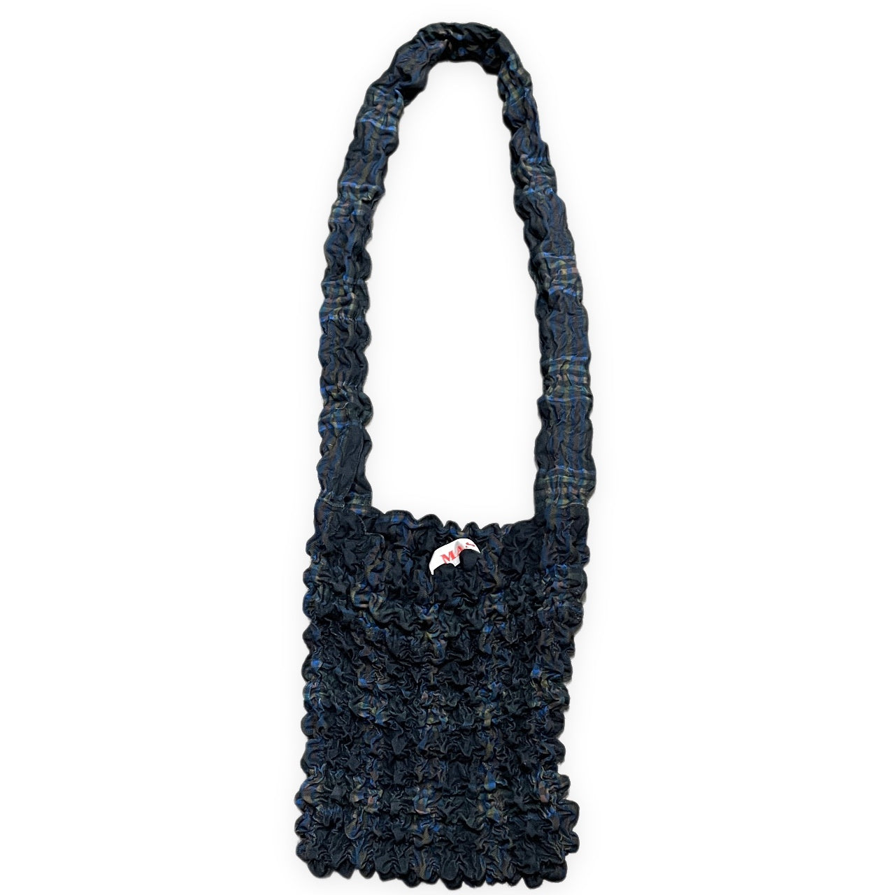 MASU POPCORN BAG プリーツ加工チェック柄ショルダーバッグ 鞄 カバン 服飾小物 エムエーエスユー メンズ レディース ユニセックス