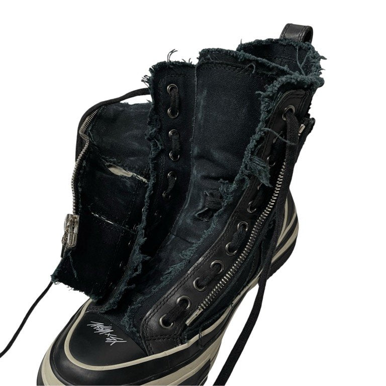 Y's × VESSEL 21AW HIGH-CUT SNEAKERS コットンキャンバスカットオフボリュームソール2WAYハイカットスニーカー シューズ ブーツ 靴 クツ Yohji Yamamoto ヨウジヤマモト ワイズ レディース ヴェセル