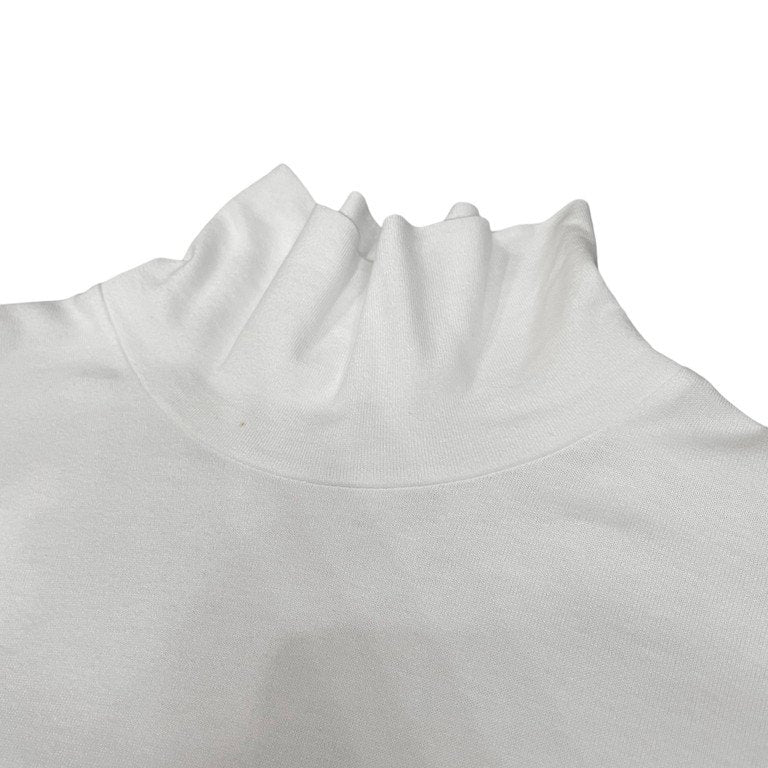 COMME des GARCONS HOMME PLUS 88AW コットン天竺ホワイトハイネック袖リブカットソー Tシャツ Tee T-shirt トップス Archive 80s コムデギャルソンオムプリュス メンズ