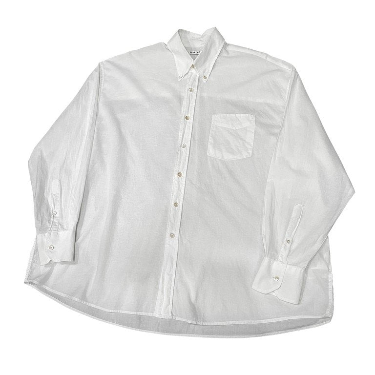 OUR LEGACY BORROWED BD SHIRT WHITE VOILE コットンボイルオーバーサイズボタンダウンシャツ ブラウス トップス アワーレガシー メンズ