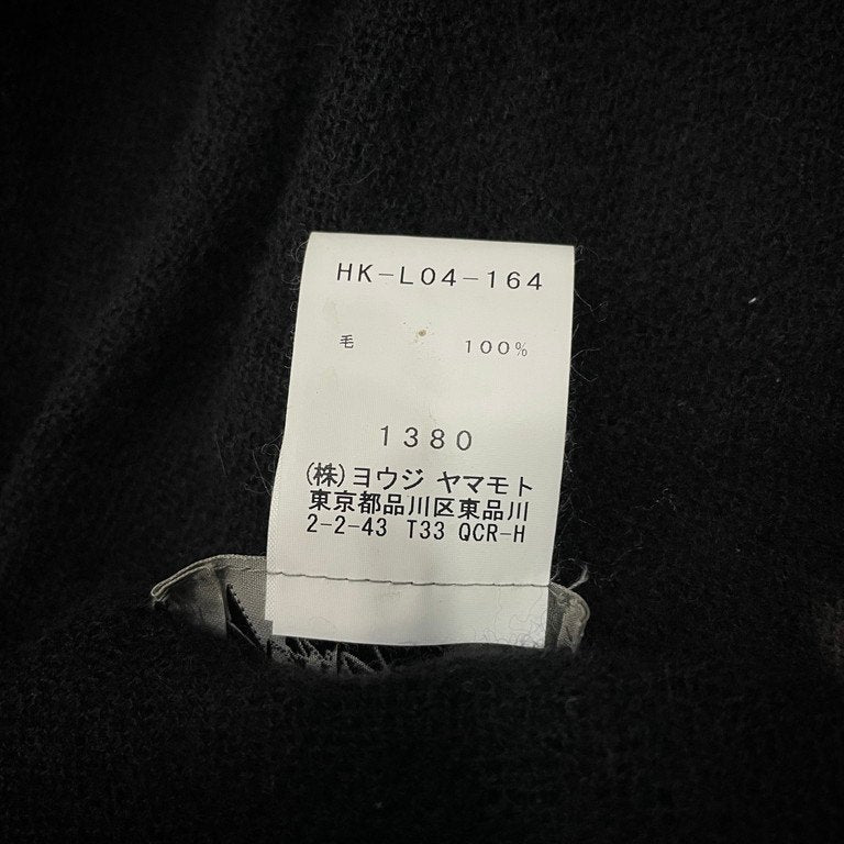 Yohji Yamamto Pour Homme 17AW ウールガーゼニードルパンチトライカラー大判マフラー ストール スカーフ 小物 ヨウジヤマモトプールオム メンズ レディース ユニセックス