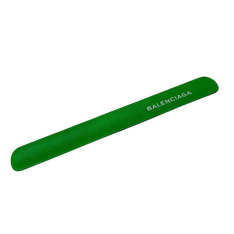BALENCIAGA Cycle Textured leather Bracelet ロゴプリントレザー巻きブレスレット バングル サイクル グリーン アクセサリー 服飾雑貨 バレンシアガ メンズ レディース ユニセックス