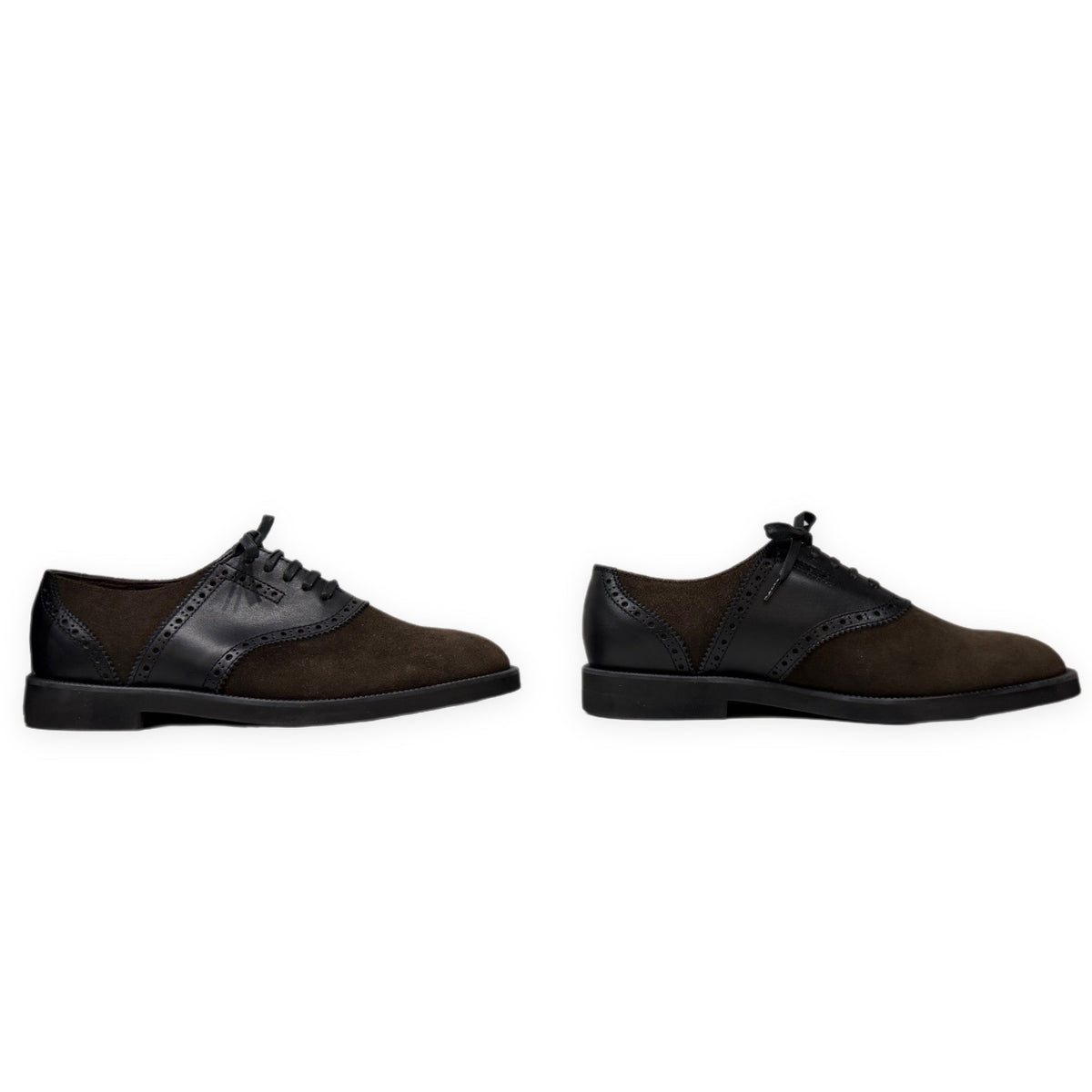 COMME des GARCONS HOMME PLUS レザー切り替えブローグシューズ ブーツ 短靴 クツ Archive 80s 90s スエード チップ メダリオン 26.5cm コムデギャルソンオムプリュス メンズ