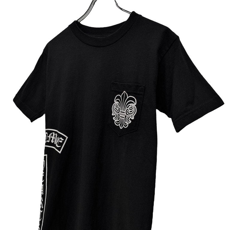 CHROME HEARTS ロゴプリントクルーネックポケットTシャツ Tee T-shirt カットソー スクロールラベル BSフレア CH トップス クロムハーツ メンズ レディース ユニセックス