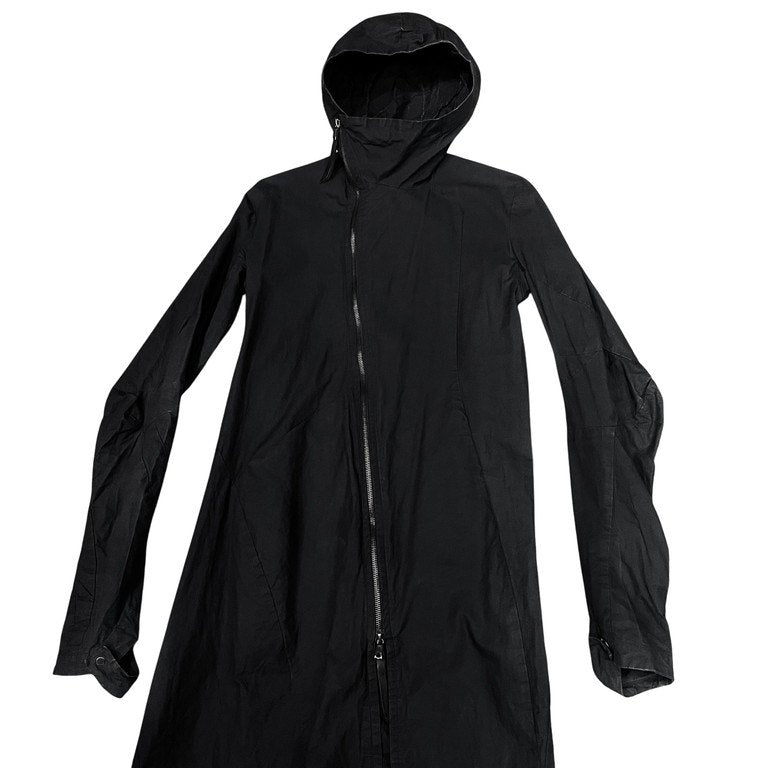 LEON EMANUEL BLANCK HIGH NECK HOODED DISTORTION COAT ハイネックフーデッドディストーションロングコート レオンエマニュエルブランク メンズ