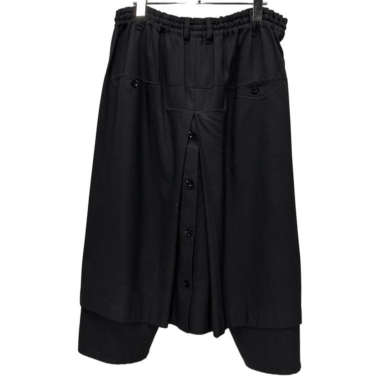 Ground Y 18AW WOOL POLYESTER GABARDINE WRAP PANTS TYPE 1 ウールポリエステルギャバジンラップパンツ ボトムス GV-P01-100 Yohji Yamamoto ヨウジヤマモト グラウンドワイ メンズ レディース ユニセックス