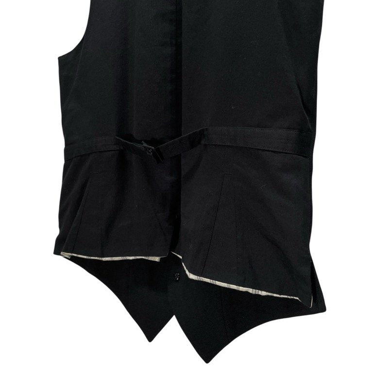 Yohji Yamamoto Pour Homme 24AW ARMY GABARDINE STAND 8BS VEST アーミーギャバジンスタンドカラー8ボタンベスト ジレ アウター トップス 定価85,800円 ヨウジヤマモトプールオム メンズ