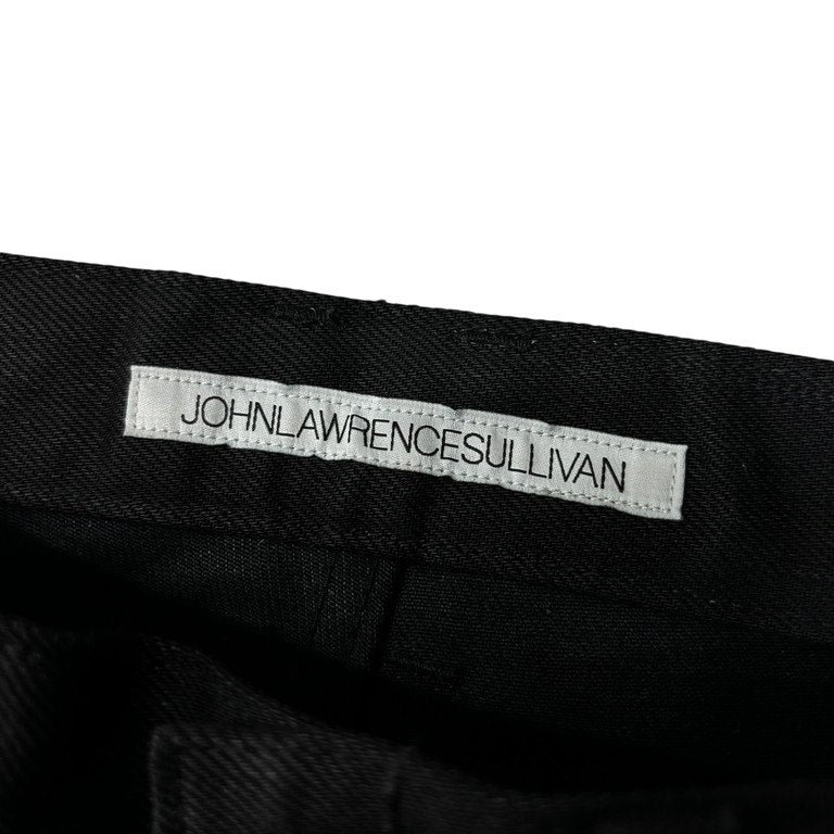 JOHN LAWRENCE SULLIVAN Rigid Denim Zipped Pants リジッドブラックデニムフロントジップパンツ ボトムス ジーンズ 定価44,000円 ジョンローレンスサリバン メンズ