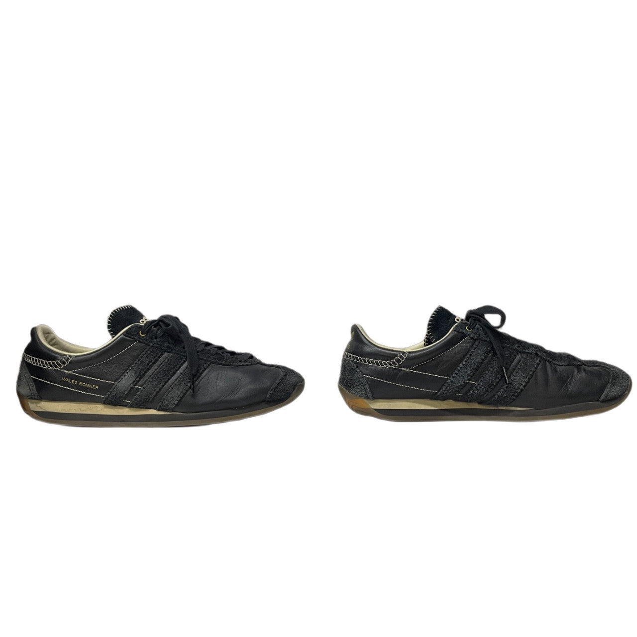 adidas × Wales Bonner 2023 WB COUNTRY GY1702 カントリー コアブラック レザー切替ローカットスニーカー シューズ 靴 クツ アディダス ウェールズボナー メンズ