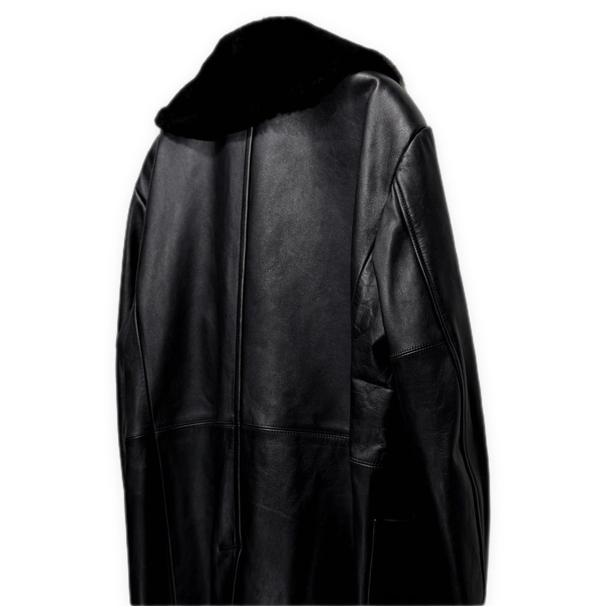 LQ Y's for men ムートンカラーカウレザーダブルブレストコート Archive 80s 90s Yohji Yamamoto Pour Homme ワイズフォーメン ヨウジヤマモトプールオム メンズ