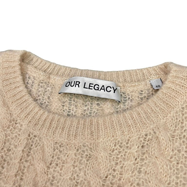 OUR LEGACY 22AW POPOVER ROUNDNECK Camel Cable Fuzzy Alpaca ポップオーバーラウンドネックケーブルアルパカウールニットセーター M4223PCF 定価67,100円