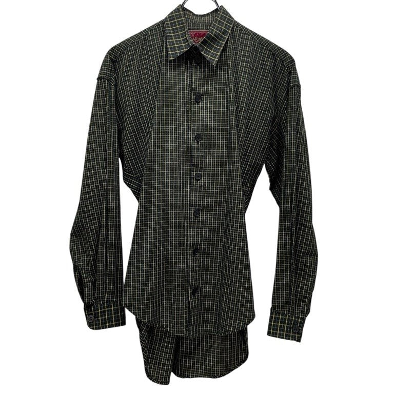 Christopher Nemeth 変型チェック立体裁断レギュラーカラーシャツ ブラウス トップス Archive 80s 90s クリストファーネメス メンズ レディース ユニセックス