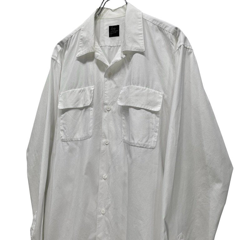 Yohji Yamamoto COSTUME D'HOMME 14AW コットンブロードダブルポケットオープンカラースクエアカットシャツ ブラウス 開襟 トップス Pour Homme ヨウジヤマモト コスチュームドオム メンズ