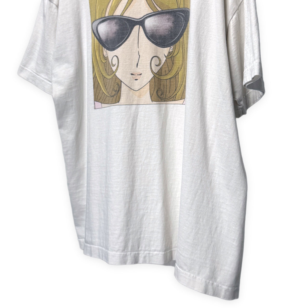 SAINT MICHAEL 23SS SS TEE/SUNGLASS/WHITE ヴィンテージ加工プリントTシャツ カットソー T-shirt トップス SM-S23-0000-023 Mxxxxxx セントマイケル メンズ