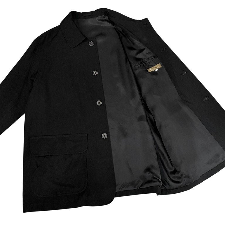 Y's for men ウールギャバジンアクションプリーツハーフコート ジャケット ブルゾン アウター カバーオール Archive 90s Yohji Yamamoto Pour Homme ヨウジヤマモトプールオム ワイズフォーメン メンズ