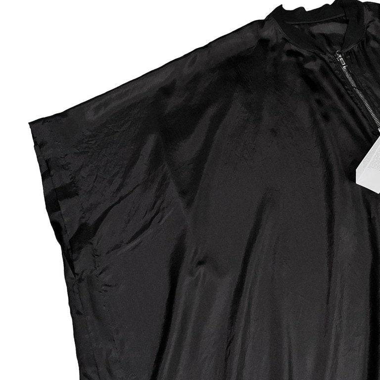 Rick Owens 24SS SL PONCHO FLIGHT シルクポンチョフライトジャケット LIDO LOOK12 コレクションモデル 希少 レア コート 国内入荷極少 定価235,400円 未使用タグ付 付属品完備 ハンガー RR01D3904SH リックオウエンス メンズ
