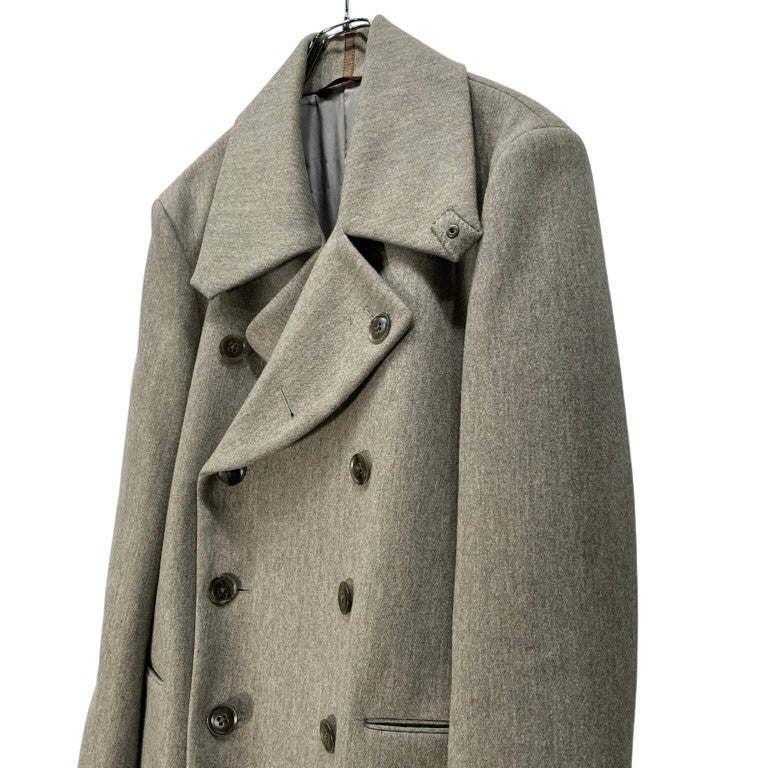 Paul Smith 11AW レザーパイピングダブルブレストショートウールコート ジャケット Pコート ブルゾン アウター ポールスミス メインライン メンズ