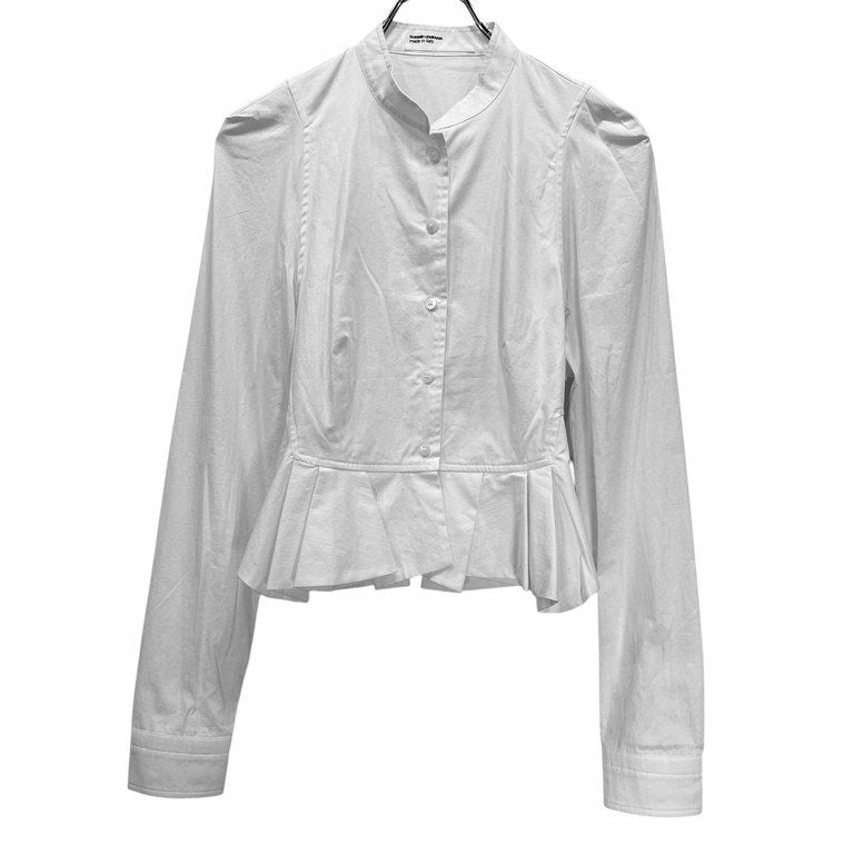 hussein chalayan 裾フリルスタンドカラーショートシャツジャケット Archive 00s トップス フセインチャラヤン レディース