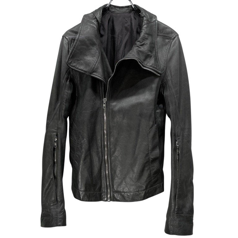 Rick Owens 14AW ラムレザーハイネックレザージャケット MOODY FW ブルゾン コート アウター ライダース バイカー リックオウエンス メンズ