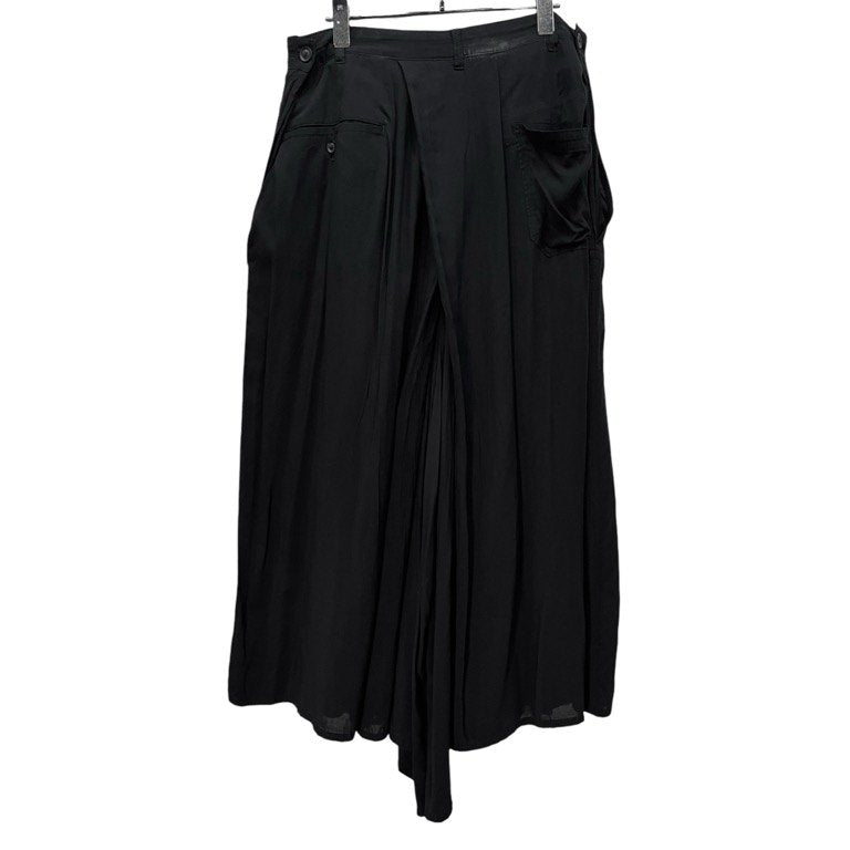 Yohji Yamamoto Pour Homme 20AW レーヨンローン袴パンツ ハカマ ワイド ボトムス Archive 名作 ヨウジヤマモトプールオム メンズ
