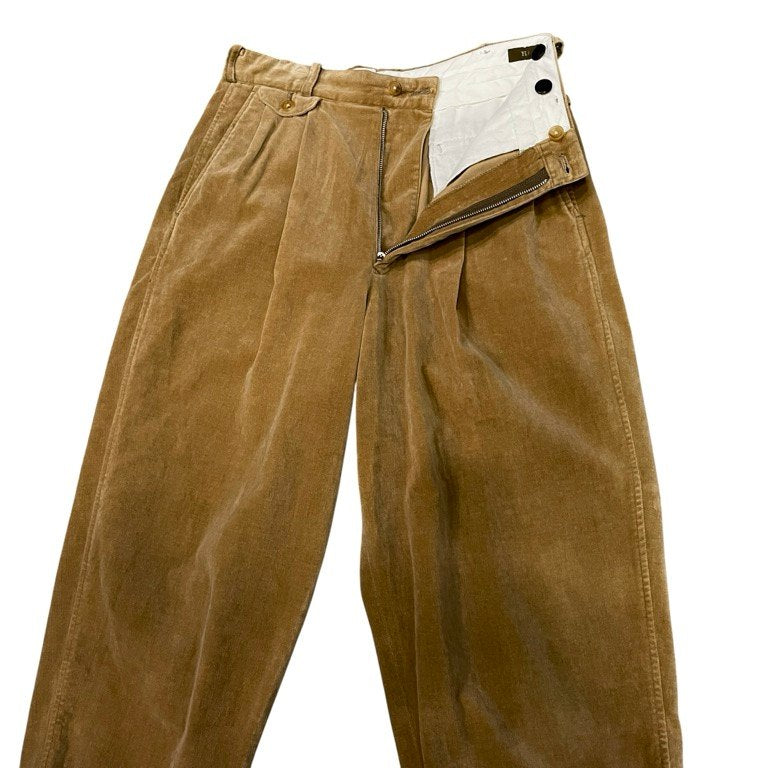 Y's for men コットンベロアダブルウォッチポケット2タックワイドテーパードパンツ トラウザーズ スラックス ボトムス Archive 90s Yohji Yamamoto Pour Homme ワイズフォーメン ヨウジヤマモトプールオム メンズ