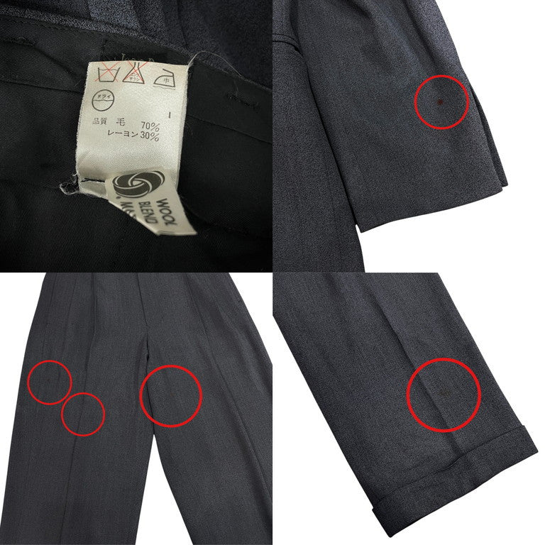 Jean Paul GAULTIER HOMME 漢字ライニングセットアップスーツ ピークドラペルダブルブレストテーラードジャケット パンツ スラックス トラウザーズ ブルゾン アウター Archive 90s JPG ジャンポールゴルチエ メンズ