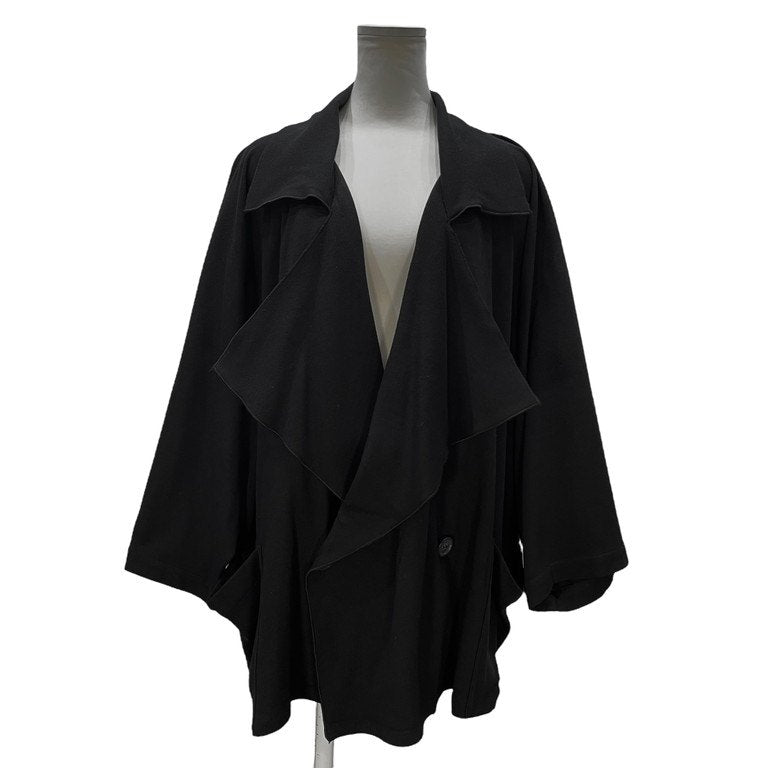 Y's ウールジャージーダブルブレストドレープジャケット ブルゾン コート アウター Archive 70s 初期 希少 Yohji Yamamoto Femme ワイズ ヨウジヤマモトファム レディース