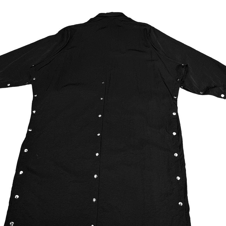 Y's メタルスナップボタンナイロンロングコート Archive 80s 90s