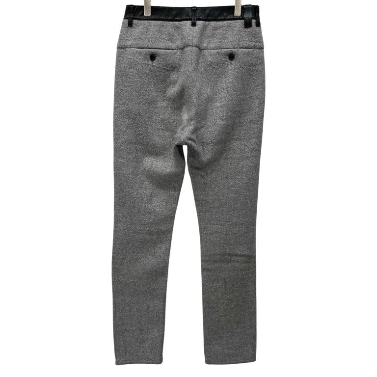 ISAMU KATAYAMA BACKLASH 圧縮ウールジャージーウエストレザーテーパードパンツ ボトムス 定価38,800円 イサムカタヤマ バックラッシュ メンズ