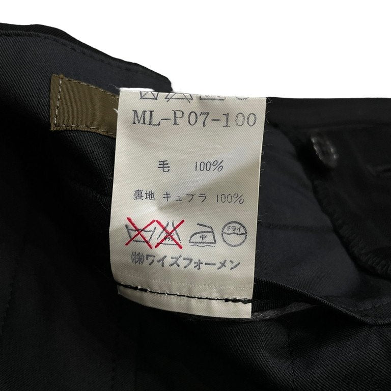 Y's for men ウールギャバジンフラップバックポケット2タックパンツ Archive 90s