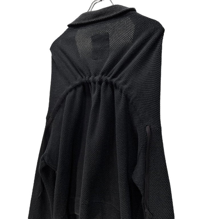 Y's ワッフルコットンバックドローコードシャーリングジャケット カーディガン トップス アウター Yohji Yamamoto Femme ワイズ ヨウジヤマモトファム レディース