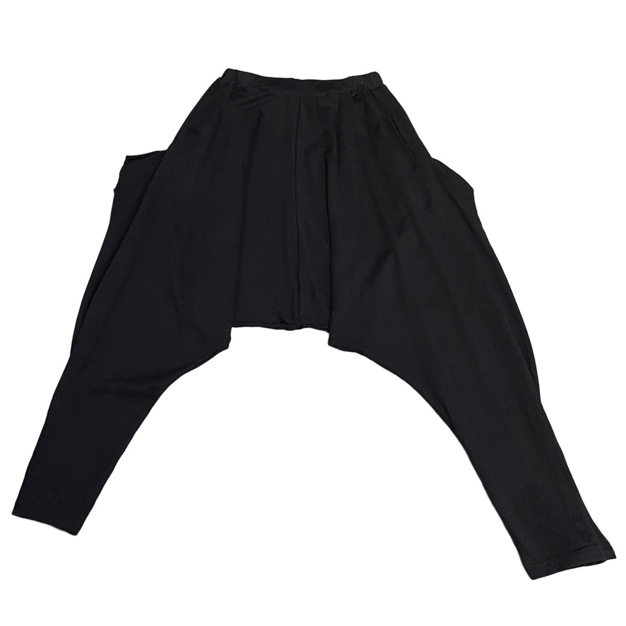 Yohji Yamamoto Femme 22AW SUPIMA HIGHWET CONPACT PLUSH SAROUEL スーピマコットンサイドフラシカットオフイージーサルエルパンツ 裁ち切り 定価49,500円 ボトムス ヨウジヤマモトファム レディース